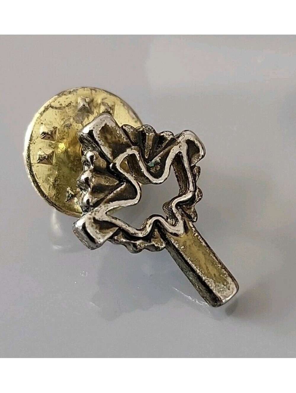 Vintage Brooch Tie Pin Beautiful Religion Christianity Cross N94 Christ Dove